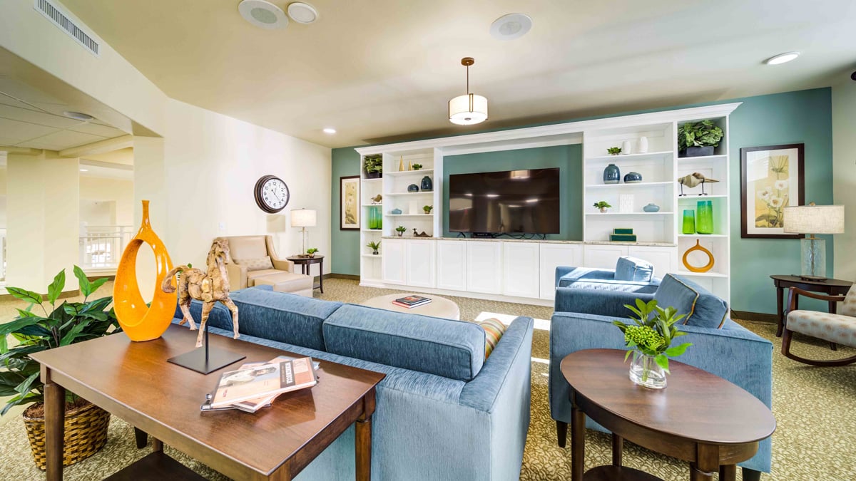 The TV lounge at Azalea Estates